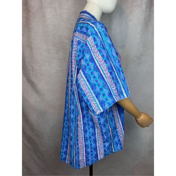 Vintage Men’s Button Up Tribal Aztec Wax Fabric Fastbreakers XL Western - Picture 5 of 7